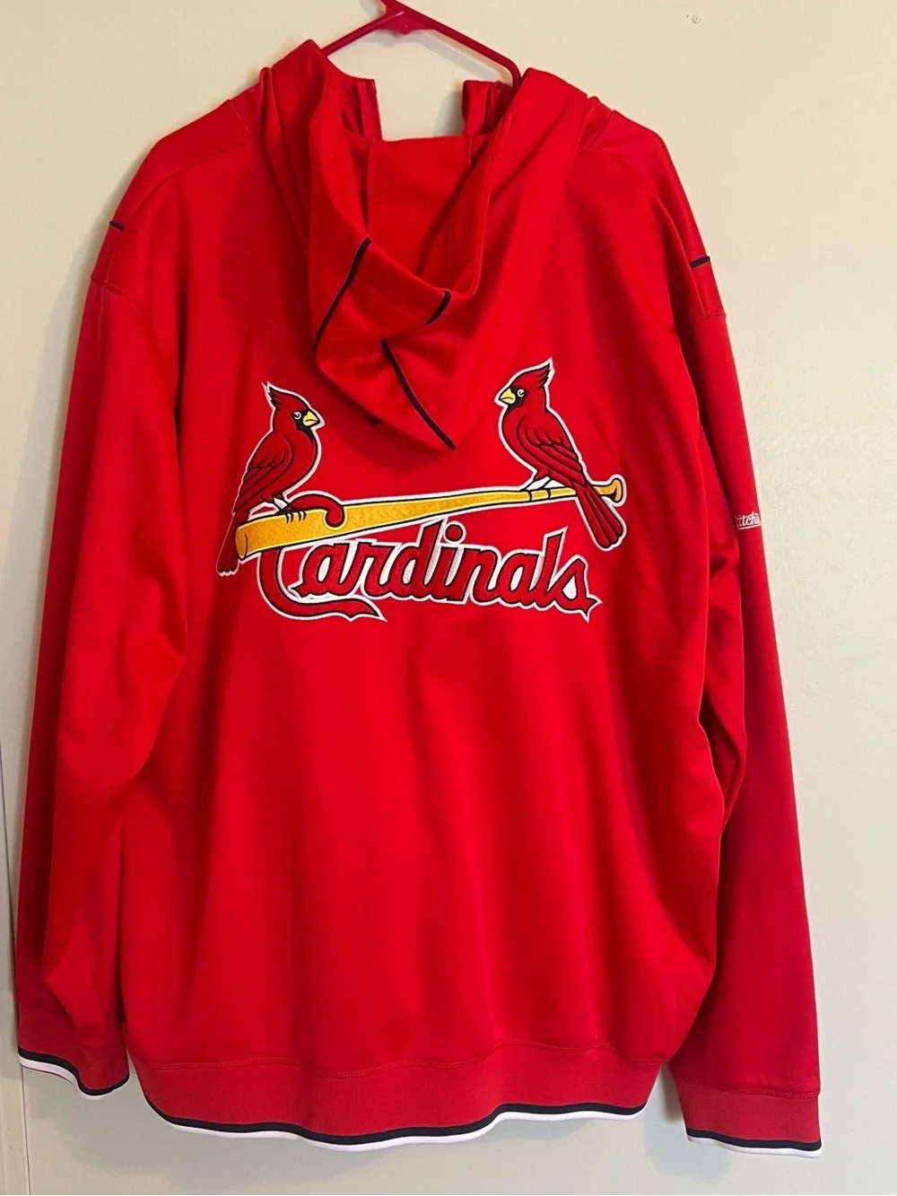 Stitches St. Louis Cardinals Red Zip-Front Jacket with Contrast Trim